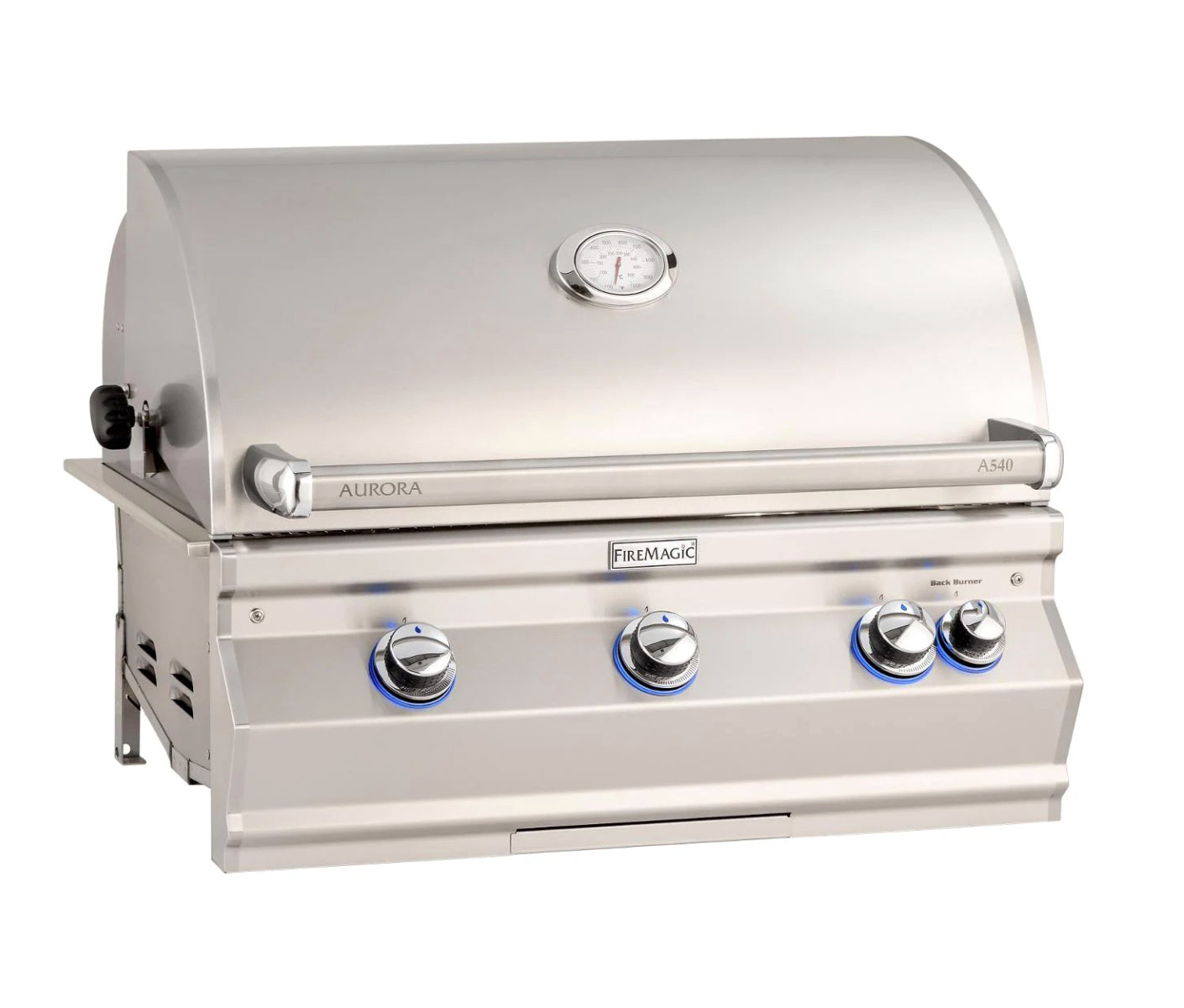 Fire Magic Aurora A540I 30-Inch 2-Burner Built-In Grill with Rotisserie and Analog Thermometer - Natural Gas - A540I-8LAN