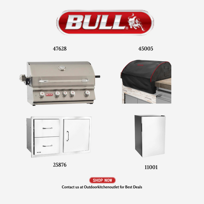 Bull BBQ Angus Grill 30-Inch 4 Burner Package in Liquid Propane - AngusLPPCKG1