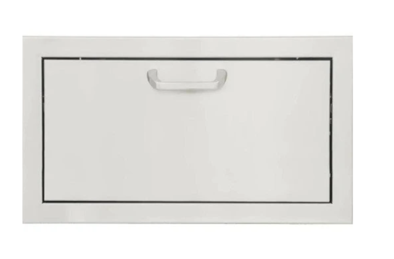 PCM BBQ-260-SV-1420 Single Access Door with Single Drawer and Trash Bin - PCKG1-BBQ-260-SV-1420