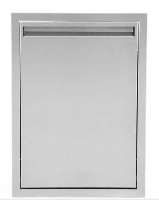 PCM BBQ-260-SH-12X12 Single Access Door with Single Drawer and Trash Bin - PCKG1-BBQ-260-SH-12X12