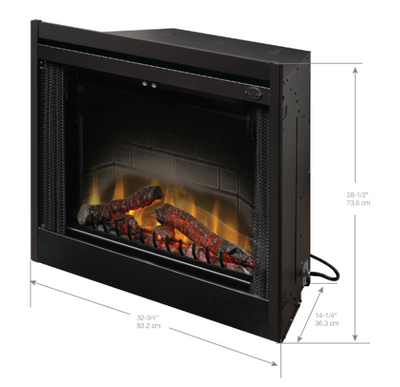 Dimplex 33-inch Deluxe Built-in BF Series Electric Firebox- BF33DXP