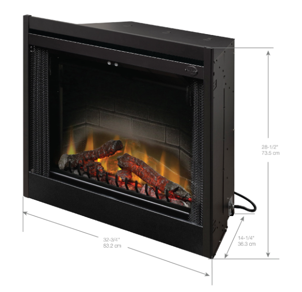 Dimplex 33-inch Deluxe Built-in BF Series Electric Firebox- BF33DXP