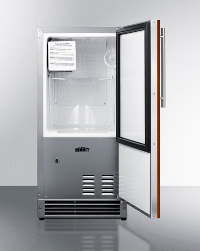 Summit 15" Wide 25 lb. Drain-Free Icemaker, ADA Compliant (Panel Not Included) - BIM26H32IF