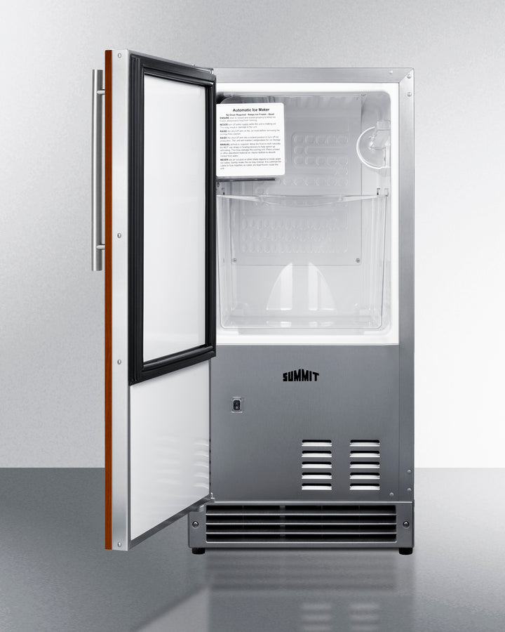 Summit 15" Wide 25 lb. Drain-Free Icemaker, ADA Compliant (Panel Not Included) Left Handle Door - BIM26H32IFLHD