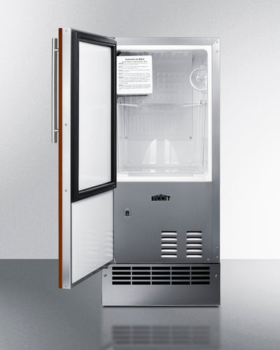 Summit 15" Wide 25 lb. Drain-Free Icemaker (Panel Not Included) - BIM26H34IFLHD