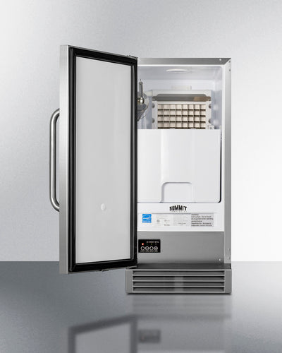 Summit 50 lb. Energy-Efficient Commercial Icemaker in Stainless Steel 14.75" - BIM44GCSSE