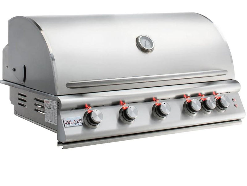 Open Box Blaze Premium LTE - 40-Inch 5-Burner Built-In Grill - Natural Gas With Grill Lights - BLZ-5LTE2-NG-OB
