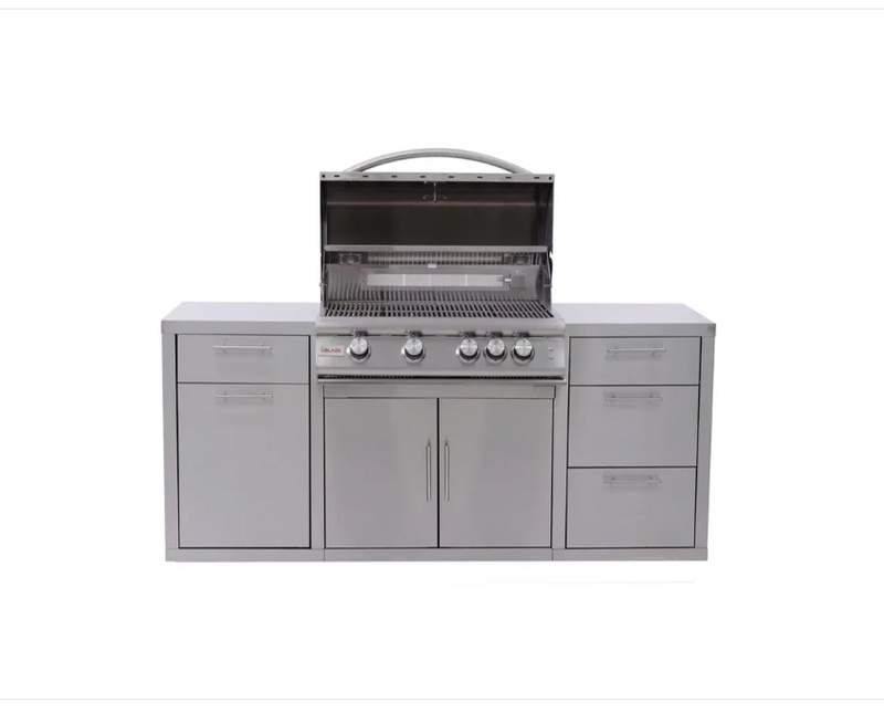 Blaze Stainless Steel Island with Blaze Prelude LBM in Natural Gas - BLZ-SS-ISLAND + BLZ-4LBM-NG