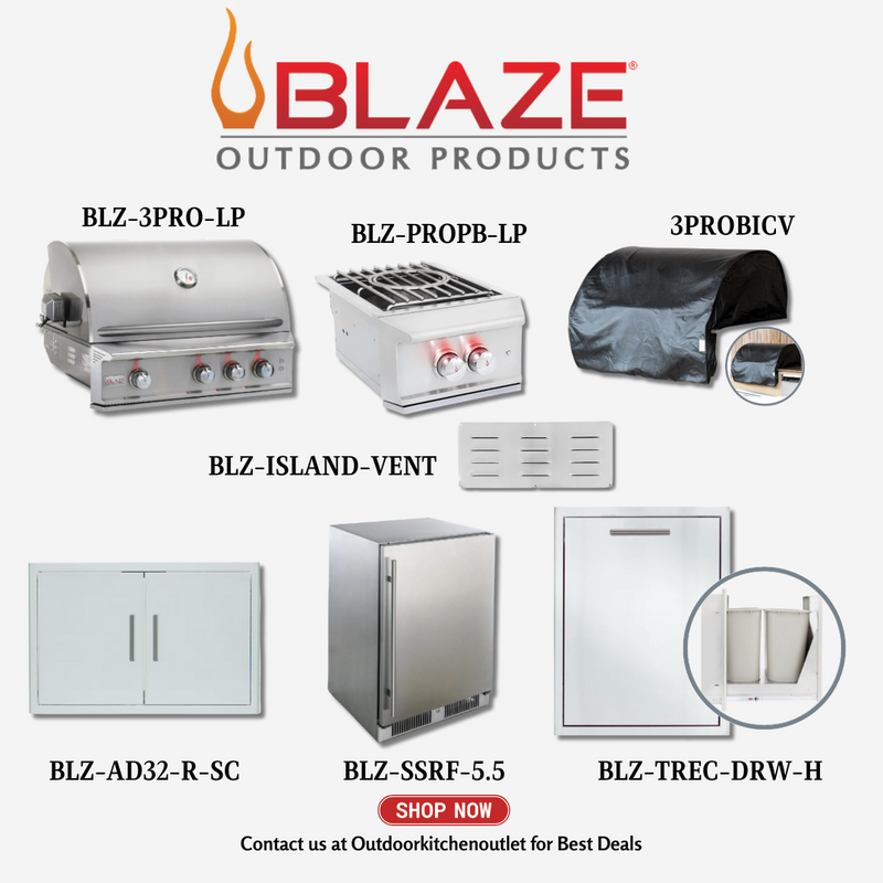 Blaze Professional LUX 7-Piece 34-Inch Propane Gas Outdoor Kitchen Package Deal
