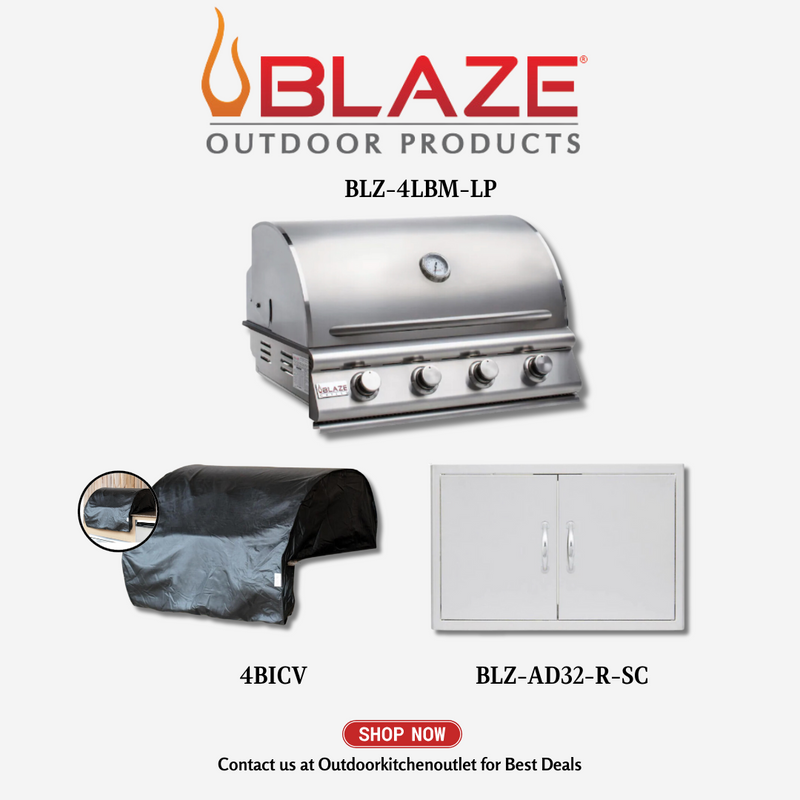 Blaze Prelude LBM 4 Burner 32 inch Grill Package LP