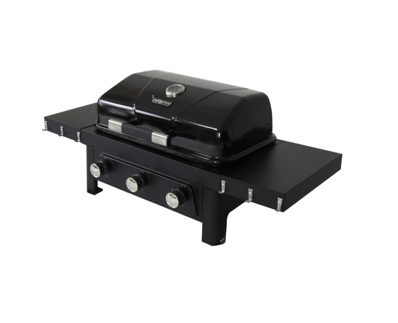 Brand-Man - The Bronco2- 3-Burner Portable Liquid Propane Gas Grill - BMBRON2-3B