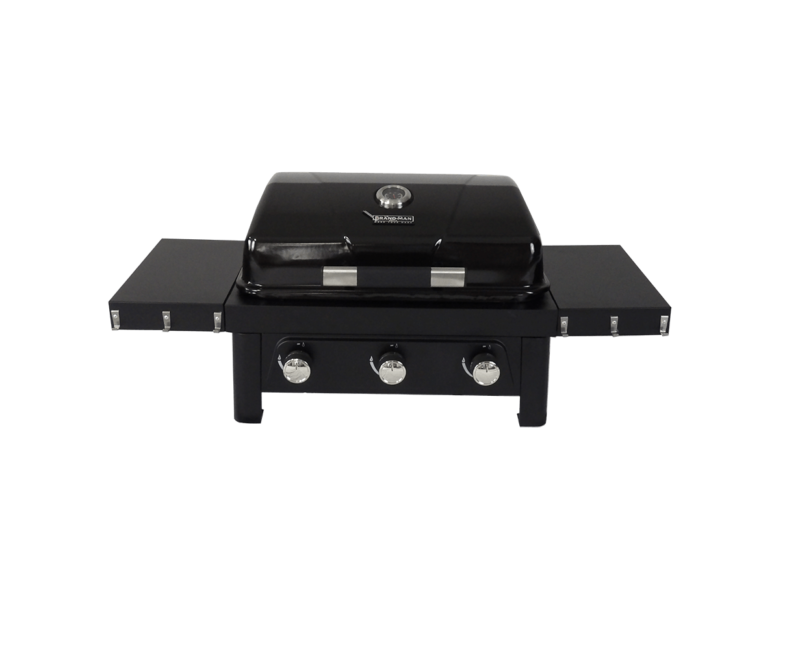 Brand-Man - The Bronco2- 3-Burner Portable Liquid Propane Gas Grill - BMBRON2-3B