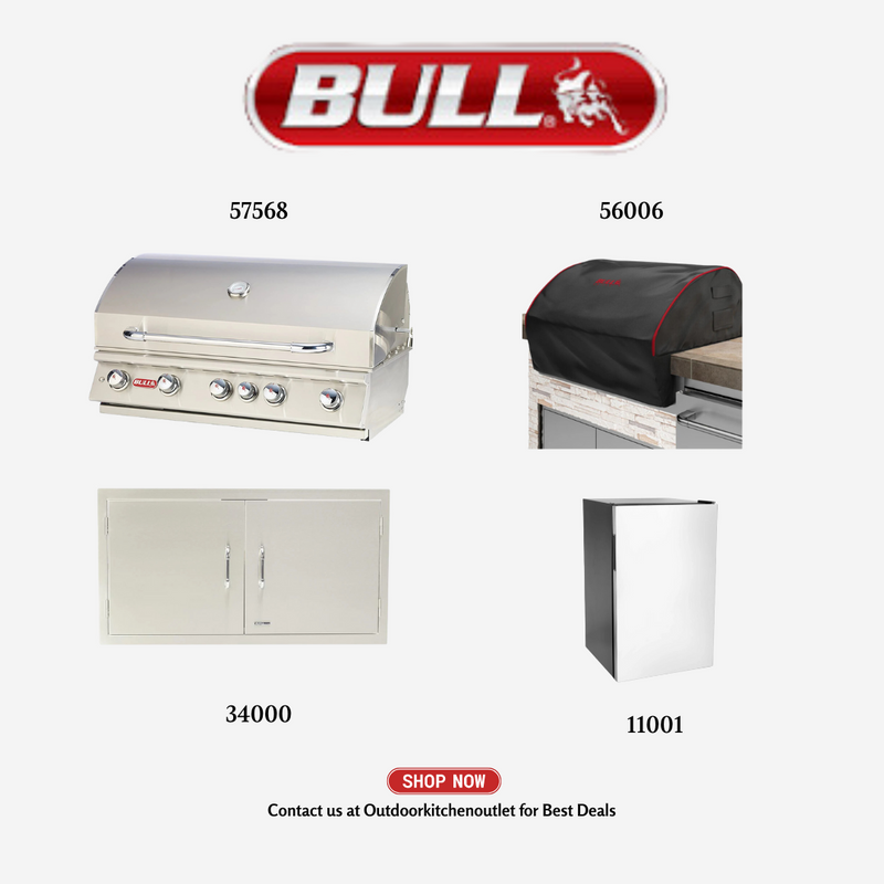 Bull BBQ Grill 38 Inch 5 Burner Brahma Package Stainless Steel - Propane - BrahmaLPPCKG1