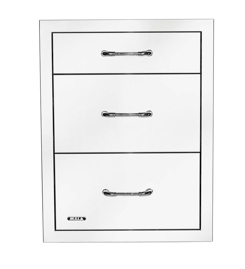 Bull Drawer, Triple, 2+1 S/S w/ Reveal - 58120 (Old Sku 58110)