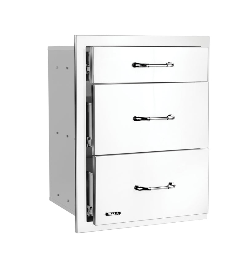 Bull Drawer, Triple, 2+1 S/S w/ Reveal - 58120 (Old Sku 58110)