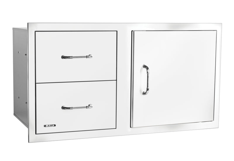 Bull 30" S/S Single Storage Door w/ 2 Drawer Combo w/ Reveal - 25890 (Old Sku 25876)