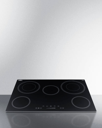 Summit 30" Wide 208-240V 5-Burner Radiant Cooktop Black - CR5B30T7B