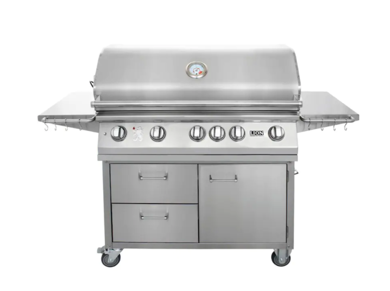 Lion 53861 + 90814 Liquid Propane Gas with Cover and Double Side Burner - PCKG2-53861 + 90814