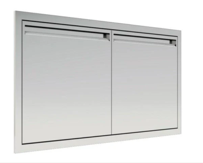 PCM BBQ-350-AD32 Double Access Door with Trash Bin and Tripple Drawer - PCKG1-BBQ-350-AD32