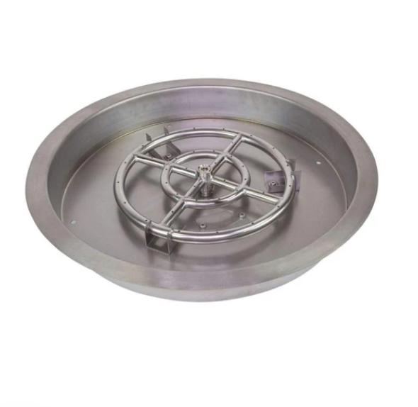 Athena 19-Inch Round Drop-In Stainless Steel Burner Pan- DIP-RD-19