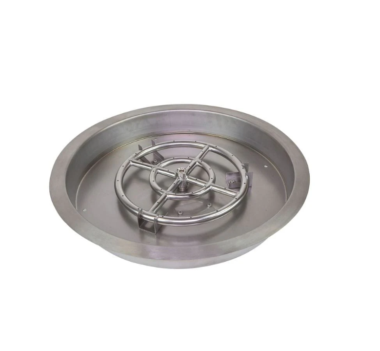 Athena 31-Inch Round Drop-In Stainless Steel Burner Pan- DIP-RD-31