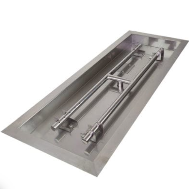 Athena 24-Inch Rectangle Drop-In Stainless Steel Burner Pan- DIP-REC-24