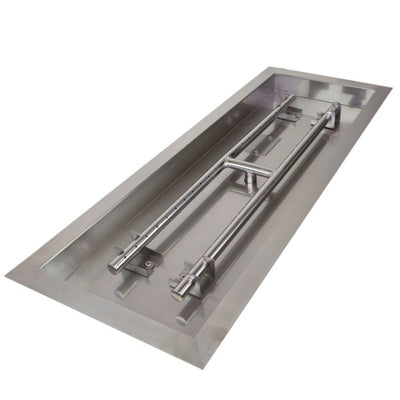 Athena 30-Inch Rectangle Drop-In Stainless Steel Burner Pan- DIP-REC-30