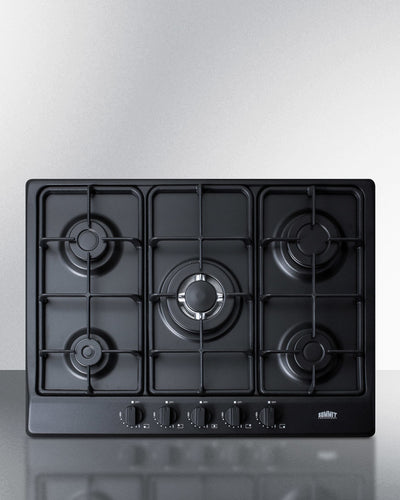 Summit 27" Wide 5 Burner Gas Cooktop Black - GC5272B