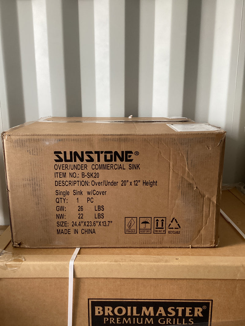 Sunstone Single Sink W/Cover B-SK20 (Damage Open Box)