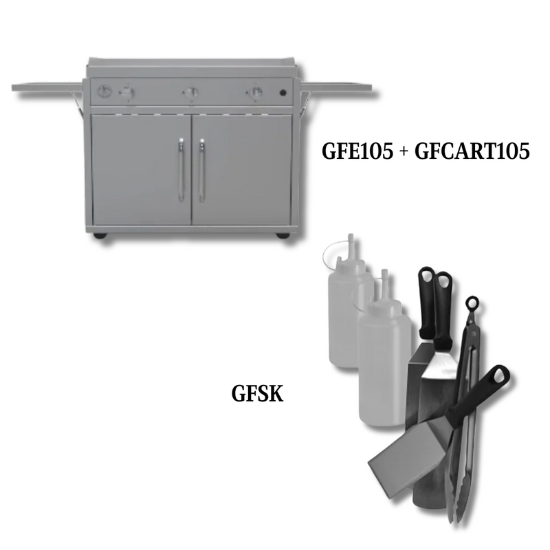 Le Griddle Ultimate 41-Inch LP Griddle with Cooking Tools - LG-GFE105LPCartandCookingTools
