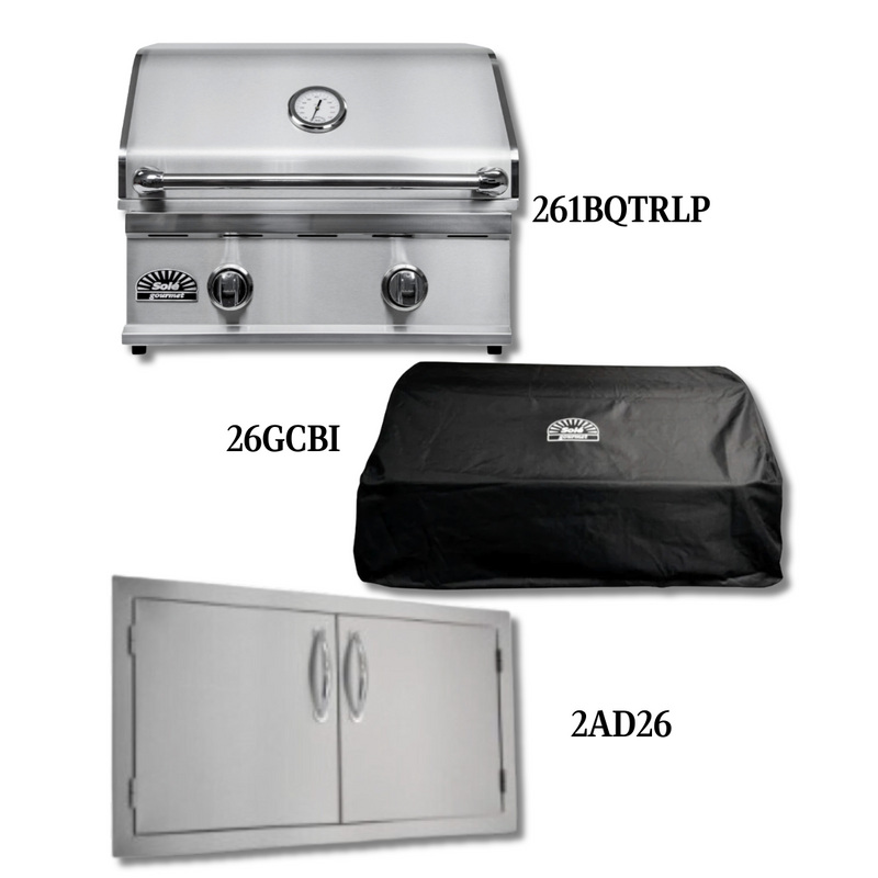 Sole Gourmet 261BQTRLP Liquid Propane Gas with Cover and Double Access Door - PCKG1-261BQTRLP