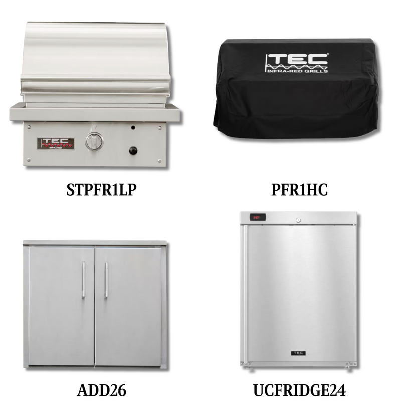 TEC STPFR1LP Liquid Propane Gas with Cover, and Double Access Door and Refrigeration - PCKG2-STPFR1LP
