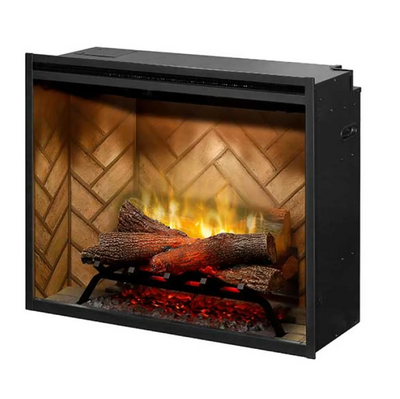 Dimplex Revillusion 30-inch Built-in Firebox with Glass Pane and Plug Kit- RBF30-FG