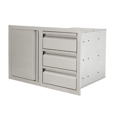 RCS Door/3-Drawer Combo Soft Close-LEFT SWING- VDC2SCL