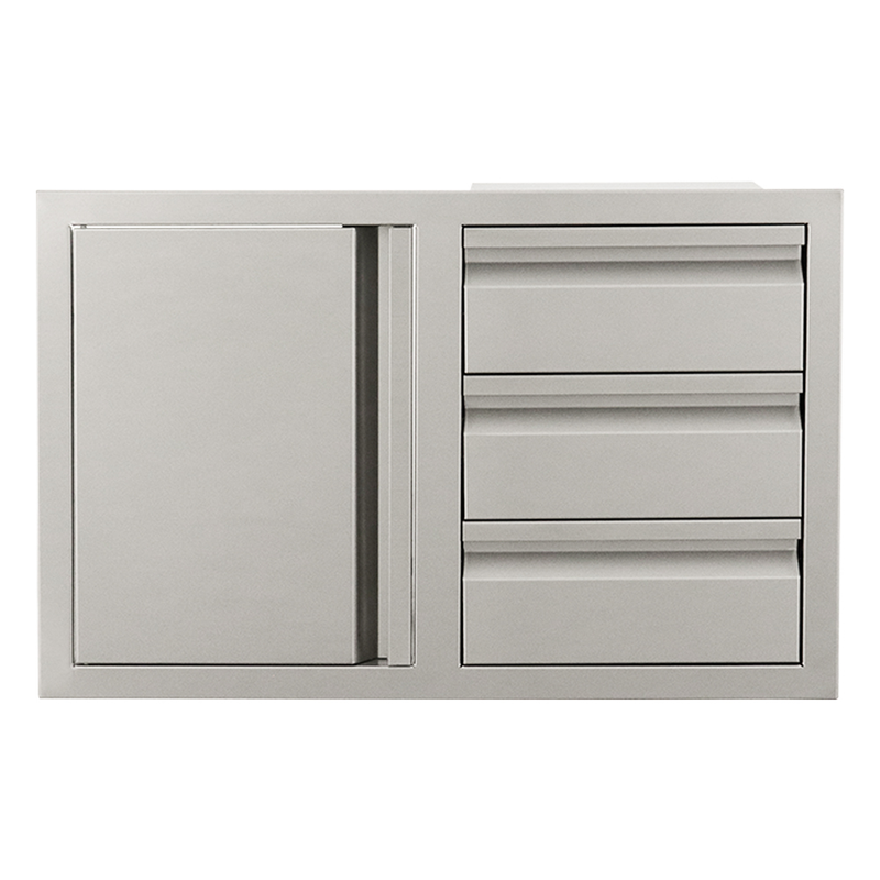 RCS Door/3-Drawer Combo Soft Close-LEFT SWING- VDC2SCL