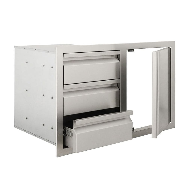 RCS Door/3-Drawer Combo Soft Close-RIGHT SWING- VDC2SCR