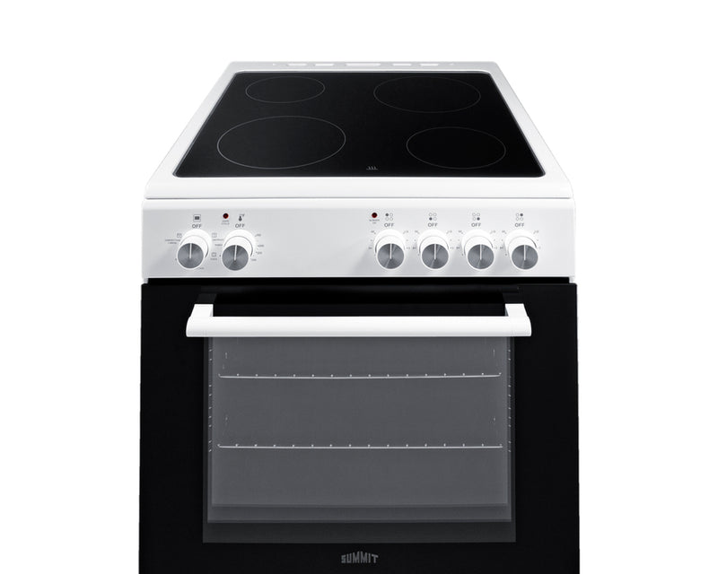 Summit 24" Electric Range with Manual Clean Oven Black and White - REXT24W