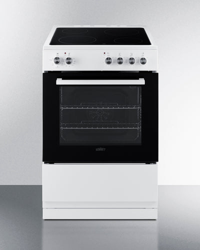 Summit 24" Electric Range with Manual Clean Oven Black and White - REXT24W