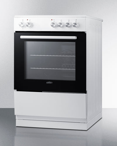 Summit 24" Electric Range with Manual Clean Oven Black and White - REXT24W