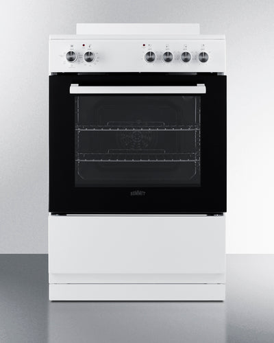 Summit 24" Electric Range with Manual Clean Oven Black and White - REXT24W