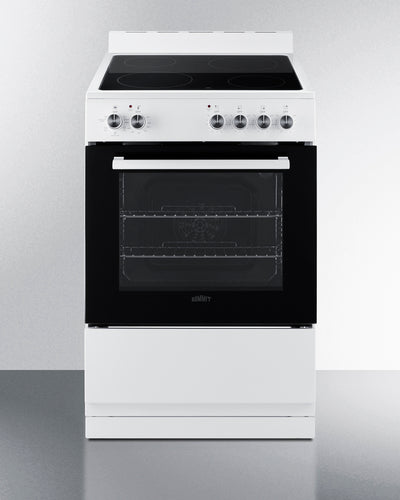 Summit 24" Electric Range with Manual Clean Oven Black and White - REXT24W