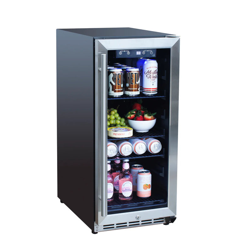 Summerset 15" Outdoor Rated Fridge W/Glass Door - RFR-15G