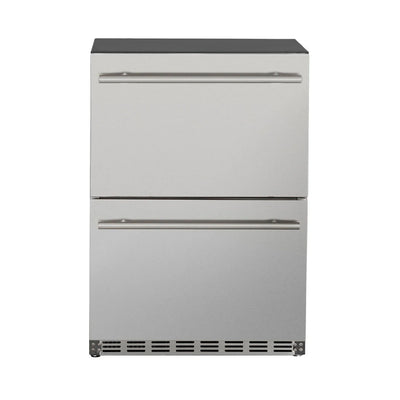 Summerset 24" 5.3C Deluxe Outdoor Rated 2-Drawer Fridge - RFR-24DR2-A