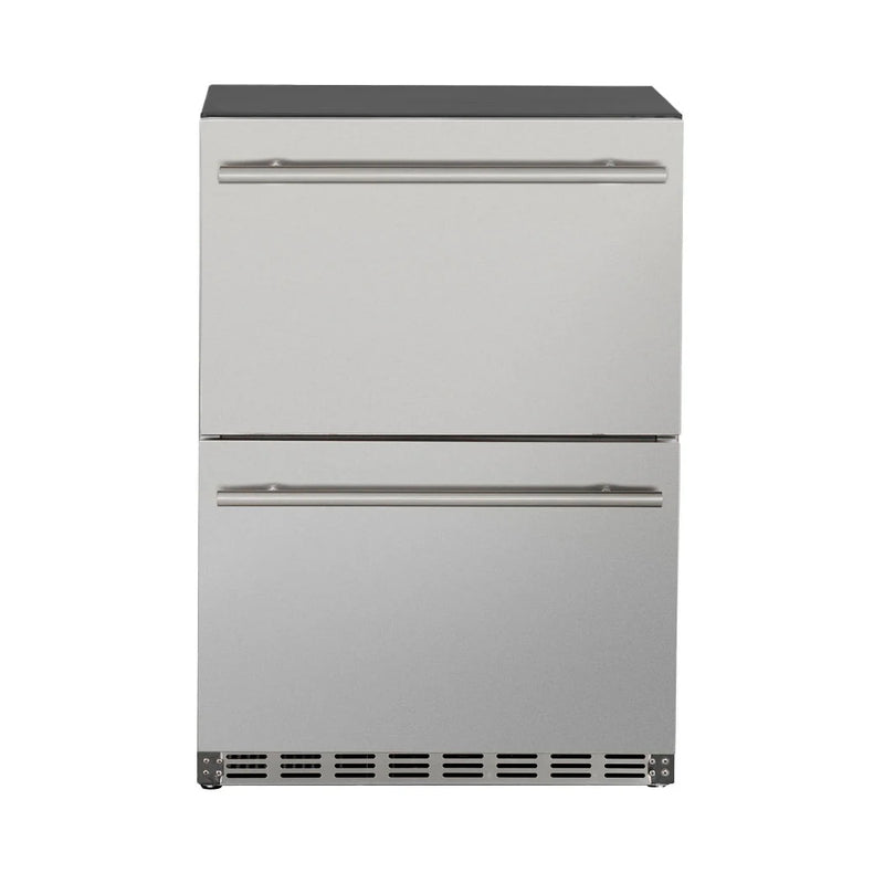 Summerset 24" 5.3C Deluxe Outdoor Rated 2-Drawer Fridge - RFR-24DR2-A