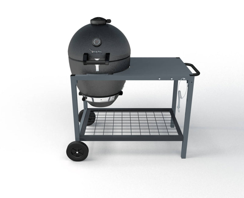 Brand-Man - The Rodeo Deluxe - 22-inch W Gray Kamado Charcoal Grill - BMRDODLX