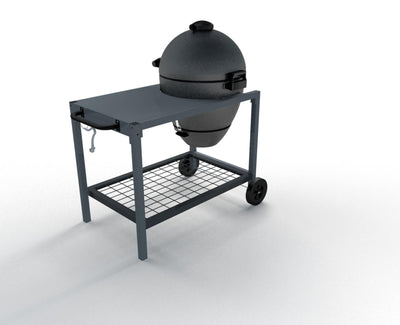 Brand-Man - The Rodeo Deluxe - 22-inch W Gray Kamado Charcoal Grill - BMRDODLX