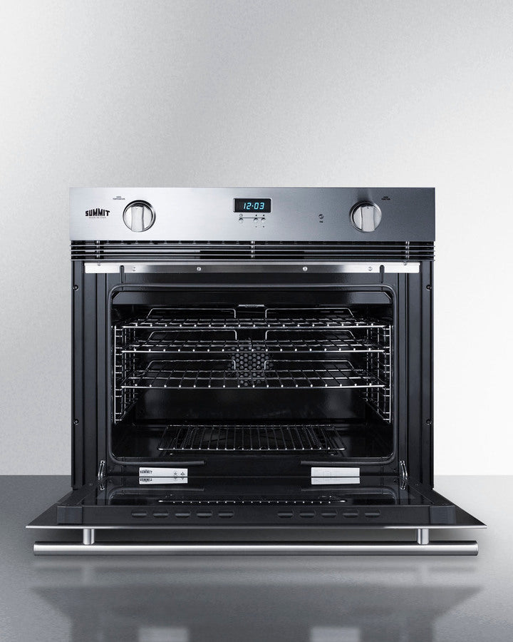 Summit 30" Wide Gas Wall Oven Stainless Steel - SGWOGD30