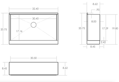 Summerset 32" Farmhouse Sink - SNK-32FH