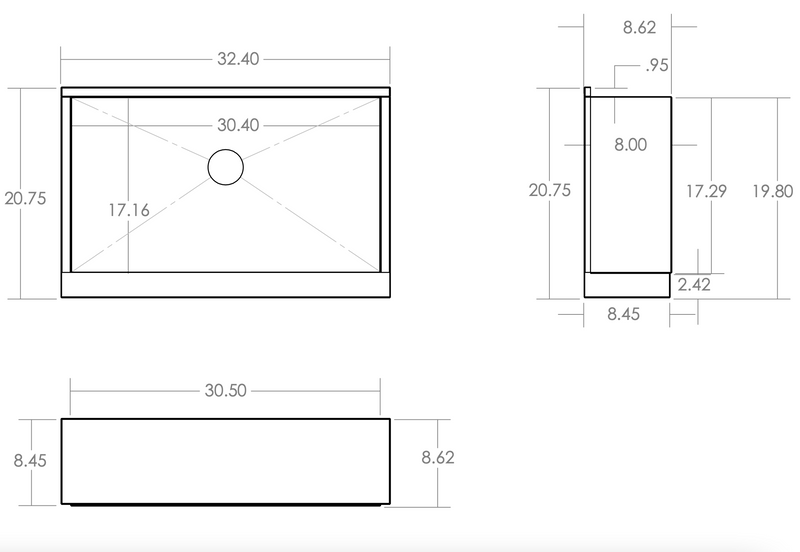 Summerset 32" Farmhouse Sink - SNK-32FH