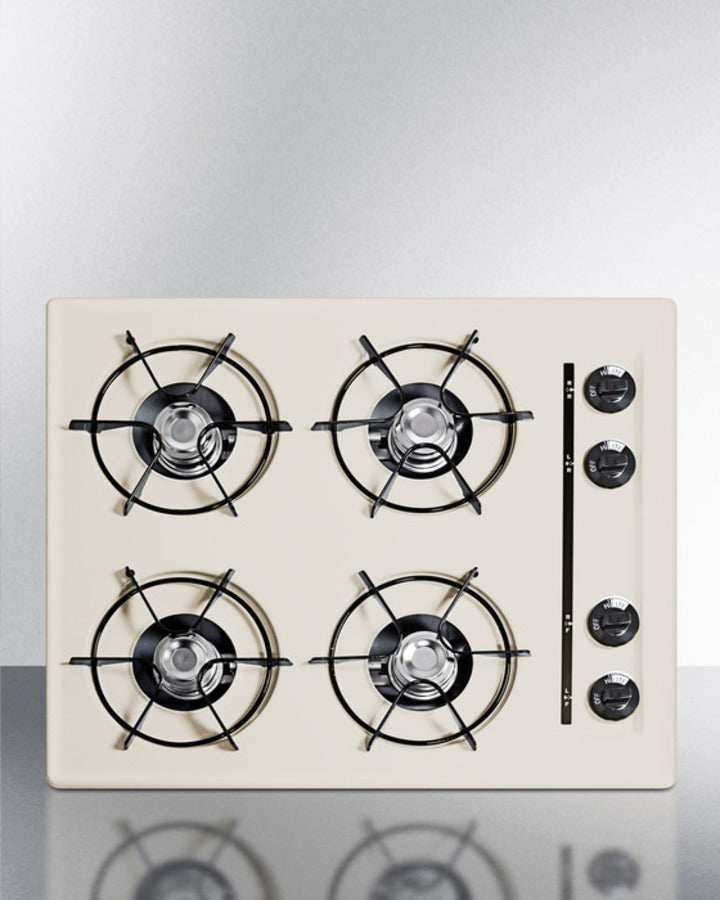 Summit 24" Wide 4 Burner Gas Cooktop Bisque - SNL03P